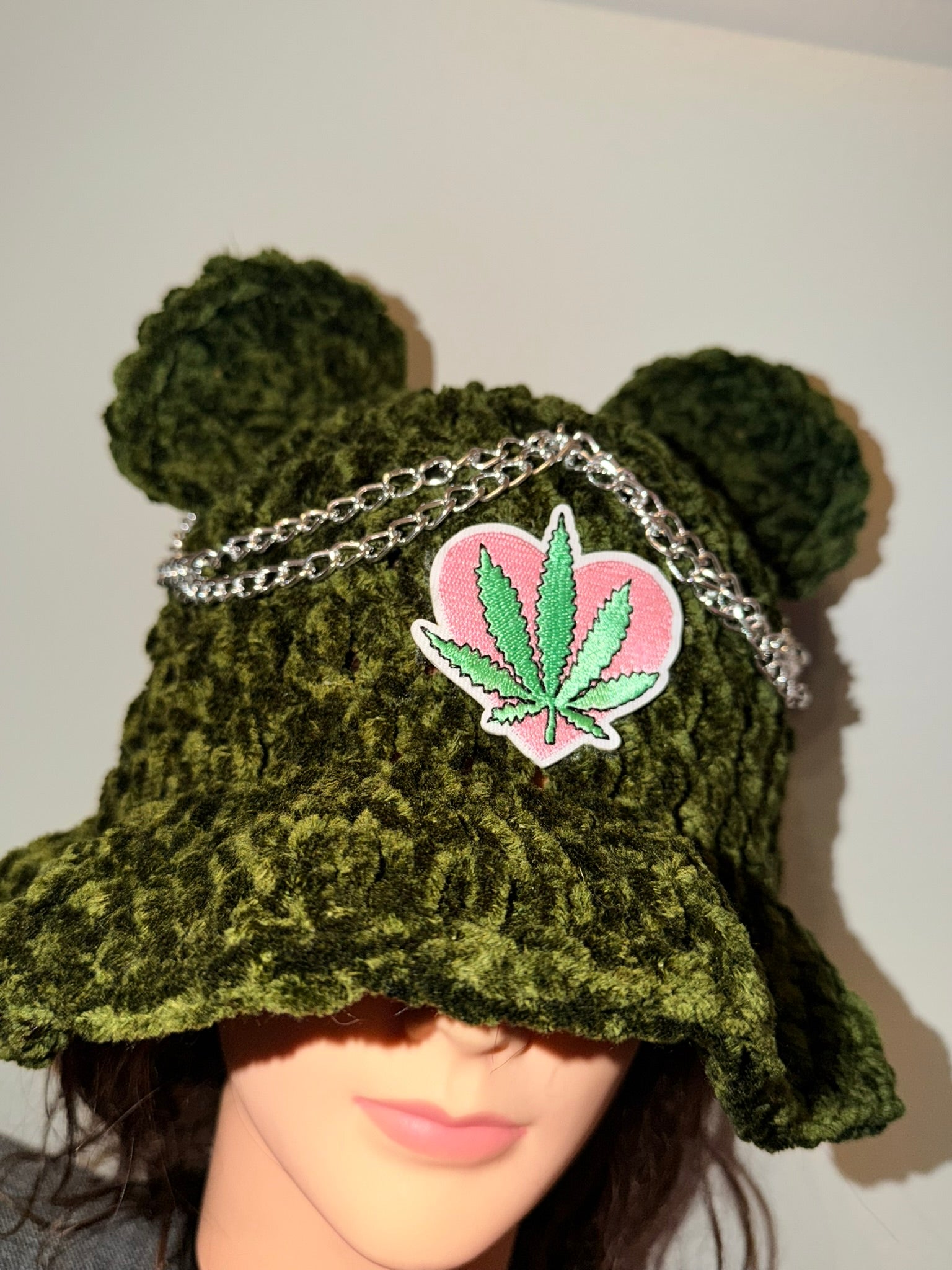 Crochet 420-Love Bear Ear Hat